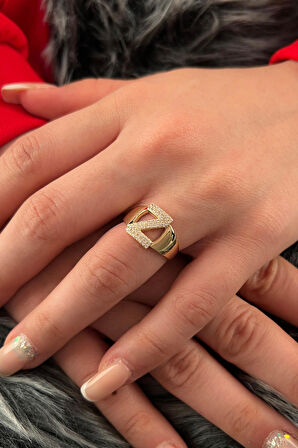 14 Ayar Altın Taşlı Z Harfli Yüzük