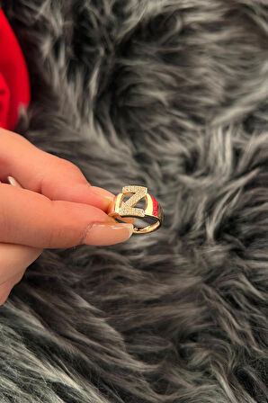 14 Ayar Altın Taşlı Z Harfli Yüzük