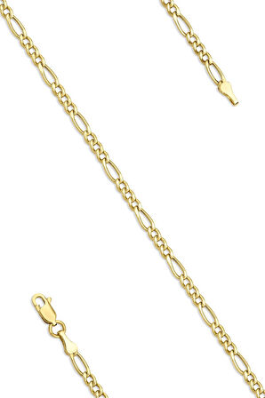 14 Ayar Altın Figaro Bileklik İnce 2.75  mm