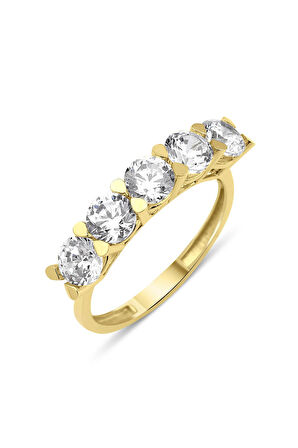 14 Ayar Altın Beştaş Yüzük