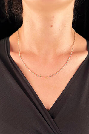 14 Ayar Altın Zarif Dorika Kolye