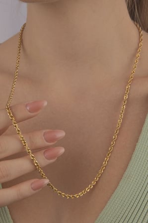 14 Ayar Altın Burgu Halat Kolye 3.30 mm