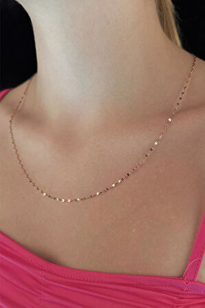 14 Ayar Altın Aynalı Zincir Kolye Orta 1.75 mm