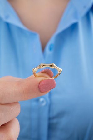 14 Ayar Altın Eklem Kemik Yüzük