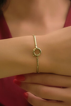 14 Ayar Altın İtalyan Balıksırtı Zincir Bileklik 2.05 mm