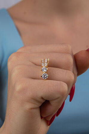 14 Ayar Altın Beştaş Yüzük 7