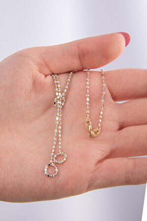 14 Ayar Altın Özel Tasarım Stella Sallantılı Kolye