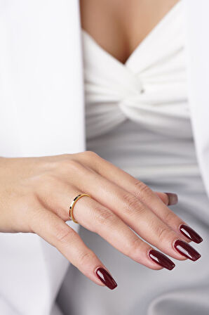 22 Ayar Görünümlü 14 Ayar Altın Ajda Yüzük