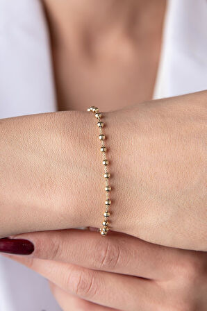 14 Ayar Altın Topçuk Bileklik 2.95 mm