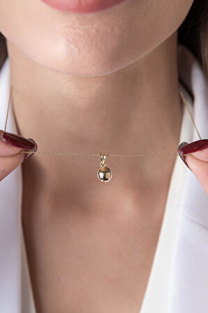 14 Ayar Altın Top Sallantılı Kolye