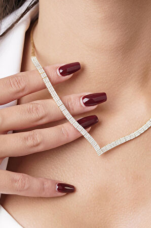 14 Ayar Altın 3 Sıralı Su Yolu Kolye