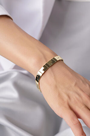 14 Ayar Altın Kalın Greek Bileklik