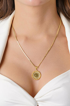 22 Ayar Çeyrek Altın Uç 14 Ayar Altın Küp Zincir Kolye