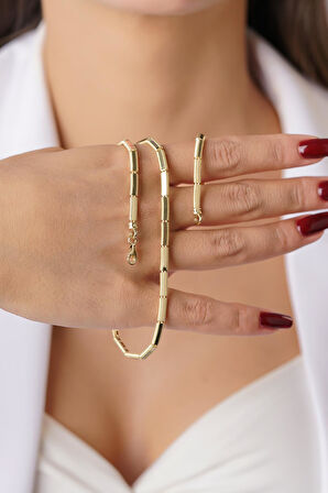 14 Ayar Altın Kalemli Ajda Kolye