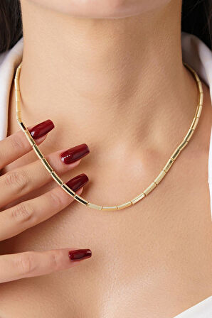 14 Ayar Altın Kalemli Ajda Kolye