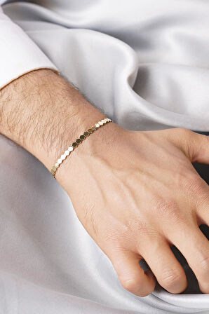 14 Ayar Altın Petek Modeli Erkek Bileklik