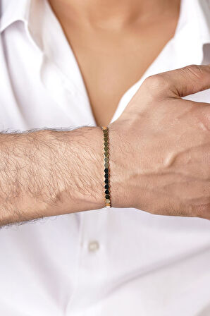 14 Ayar Altın Petek Modeli Erkek Bileklik