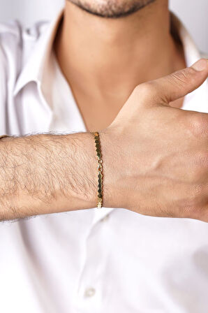 14 Ayar Altın Petek Modeli Erkek Bileklik