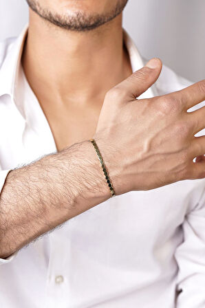 14 Ayar Altın Petek Modeli Erkek Bileklik