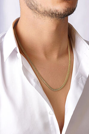 14 Ayar Altın Otto Zincir Erkek Kolye