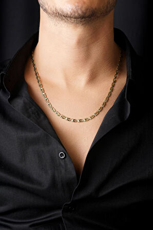 14 Ayar Altın Upstairs Zincir Erkek Kolye