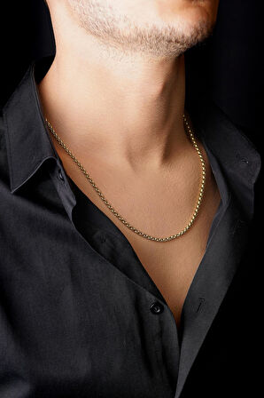 14 Ayar Altın Doch Zincir Erkek Kolye 3,50 mm