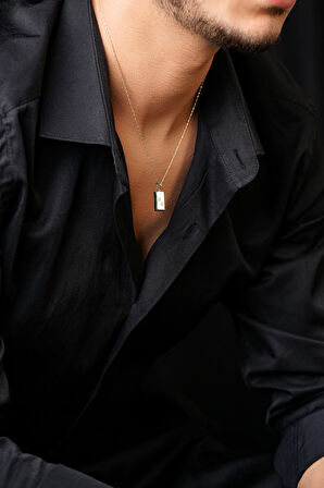 14 Ayar Altın Külçeli Singapur Zincir Erkek Kolye