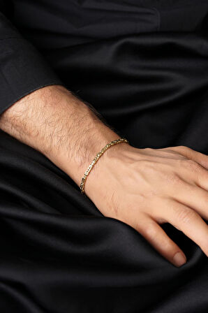 14 Ayar Altın Kral Zincir Erkek Bileklik