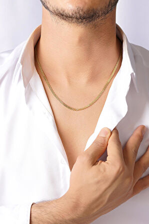 14 Ayar Altın Bismark Zincir Erkek Kolye