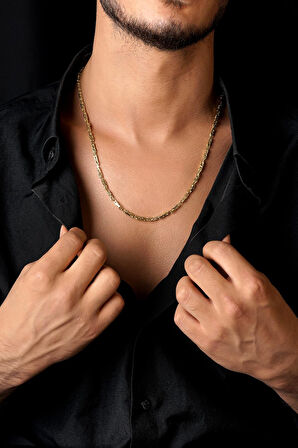 14 Ayar Altın Kral Zincir Erkek Kolye