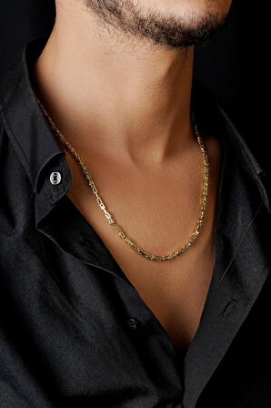 14 Ayar Altın Kral Zincir Erkek Kolye