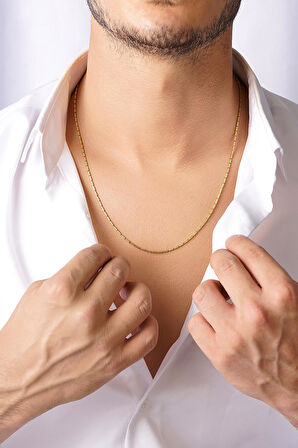 14 Ayar Altın İritsel Erkek Kolye