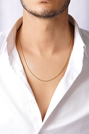 14 Ayar Altın İritsel Erkek Kolye