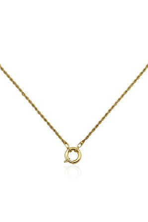 14 Ayar Altın Burgu Halat Zincir Kolye 2.20 mm