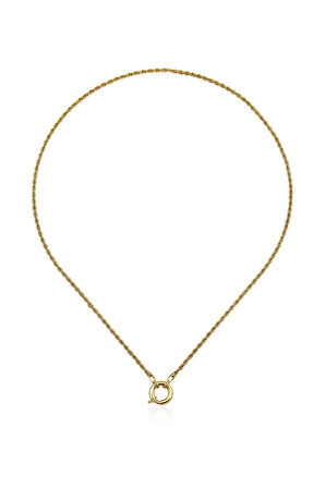 14 Ayar Altın Burgu Halat Zincir Kolye 2.20 mm