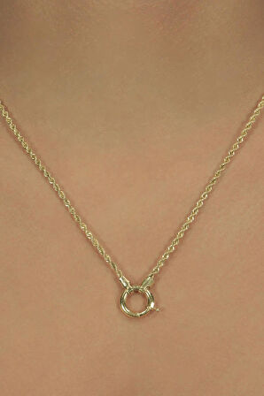 14 Ayar Altın Burgu Halat Zincir Kolye 2.20 mm