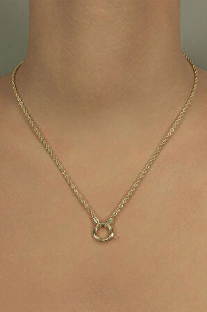 14 Ayar Altın Burgu Halat Zincir Kolye 2.20 mm