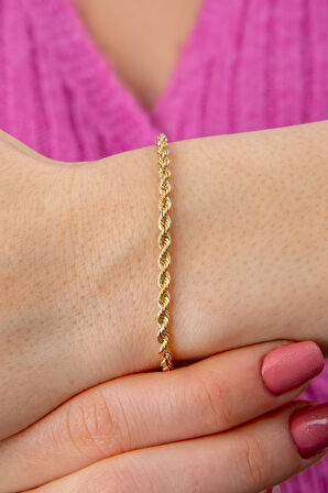 14 Ayar Altın Burgu Bileklik 3.30 mm