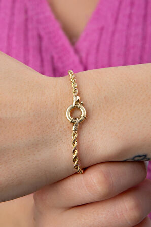 14 Ayar Altın Burgu Bileklik 3.30 mm