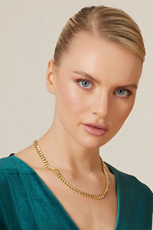 14 Ayar Altın Gurmet Yassı Zincir Kolye