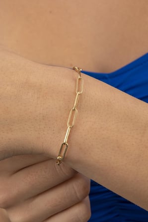 14 Ayar Altın İnce Ataç Bileklik 3.55 mm