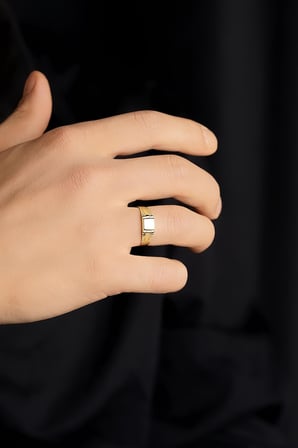14 Ayar Altın Kalemli Şövalye Erkek Yüzük