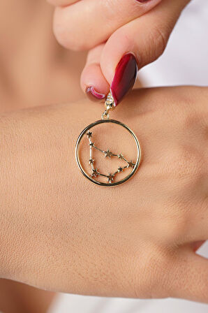 14 Ayar Altın Oğlak Burcu Kolye Ucu Burç Yıldız Haritası