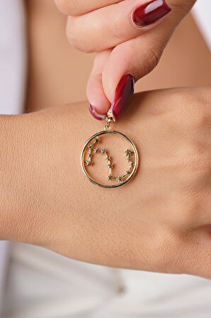 14 Ayar Altın Akrep Burcu Kolye Ucu Burç Yıldız Haritası