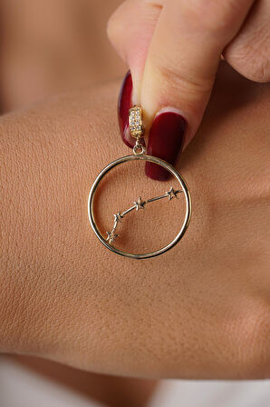 14 Ayar Altın Koç Burcu Kolye Ucu Burç Yıldız Haritası