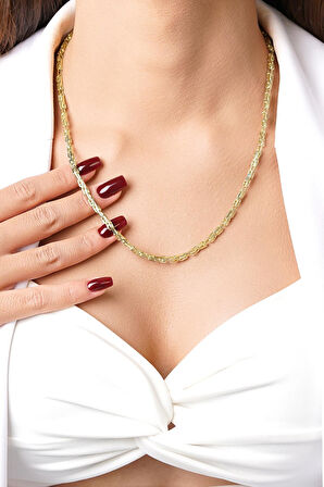 14 Ayar Altın Kraliçe Zincir Kolye