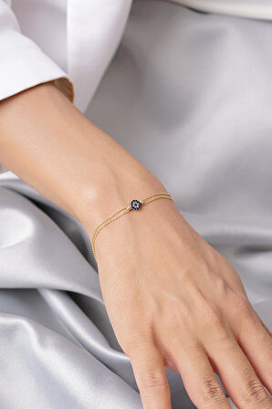 14 Ayar Altın Dorika Toplu Nazarlık Bileklik