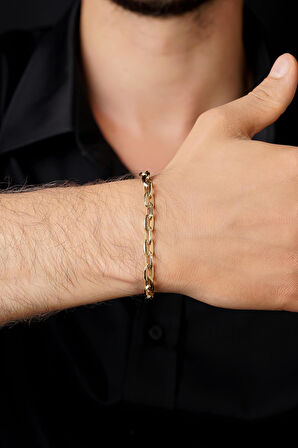 14 Ayar Altın Yengeç Bileklik Erkek 6.40 mm