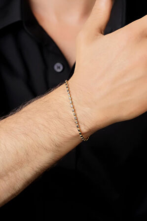 14 Ayar Altın Albert Erkek Bileklik