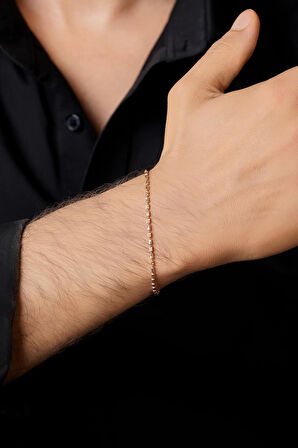 14 Ayar Altın Foks Erkek Bileklik